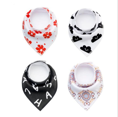 4 pcs Lot Bibs Burp Cloth Cotton Bandana Accessories