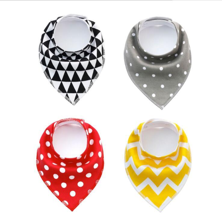 4 pcs Lot Bibs Burp Cloth Cotton Bandana Accessories