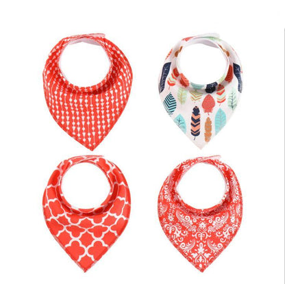 4 pcs Lot Bibs Burp Cloth Cotton Bandana Accessories