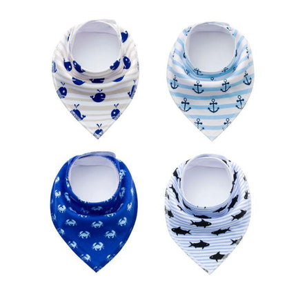 4 pcs Lot Bibs Burp Cloth Cotton Bandana Accessories