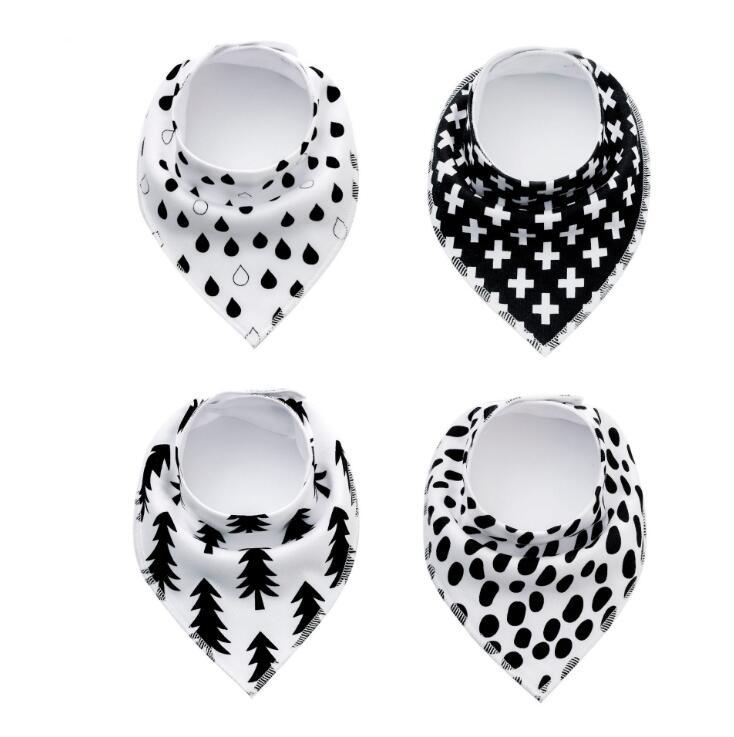 4 pcs Lot Bibs Burp Cloth Cotton Bandana Accessories