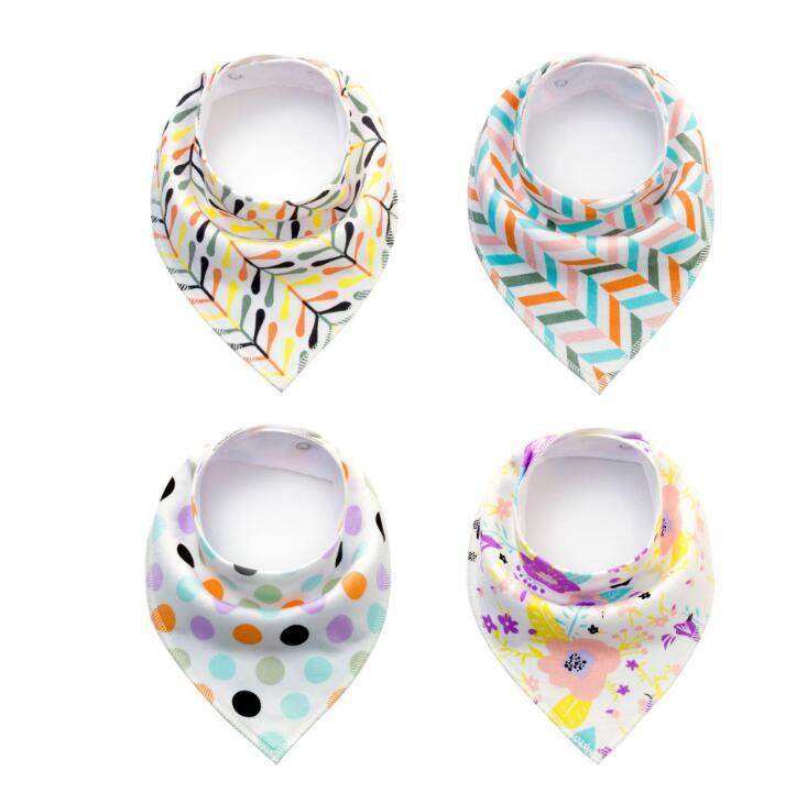 4 pcs Lot Bibs Burp Cloth Cotton Bandana Accessories