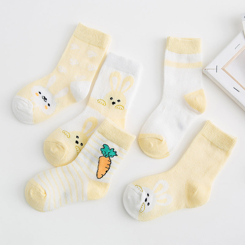 Cotton breathable male and female baby socks