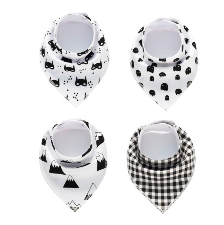 4 pcs Lot Bibs Burp Cloth Cotton Bandana Accessories